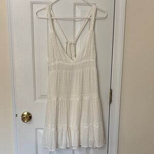 Mi Ami white tiered mini dress